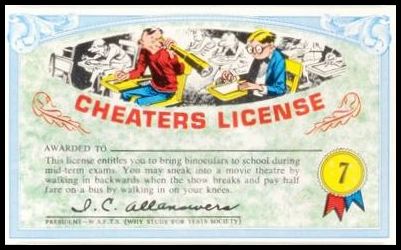 7 Cheater's License